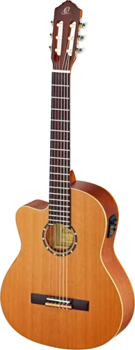 Ortega Guitars RCE131L Family Series Pro Left Handed Acoustic Electric Nylon Classical 6-String Guitar w/ Free Bag, Solid Canadian Western Red Cedar Top and Mahogany Body, Natural Satin Finish