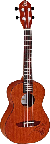 Ortega Guitars RU5MM-TE Bonfire Series Tenor Ukulele with Tortoise Binding and Laser Etching