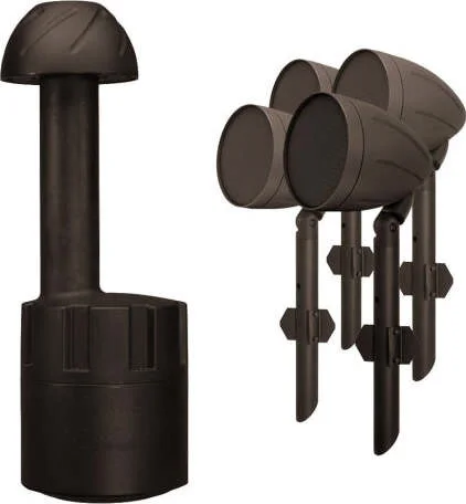 Outdoor Landscape Speaker Pkg Includes (4)-4" satellite speakers & (1)-8" buried subwoofer