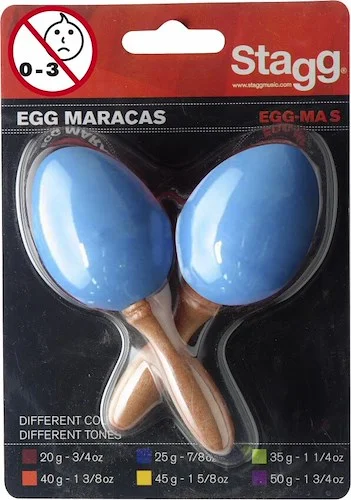 Pair of plastic egg maracas