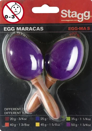 Pair of plastic egg maracas