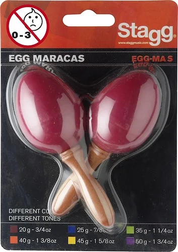 Pair of plastic egg maracas