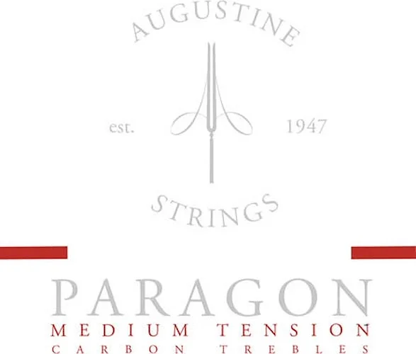 Paragon/Red - Medium Tension Carbon Treble Guitar Strings (String Set 12-Pack)