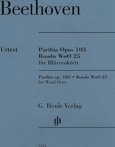 Parthia Op. 103 - Rondo WoO 25 - for Wind Octet
2 Horns (E-flat/B-flat), 2 Oboes, 2 Clarinets, 2 Bassoons