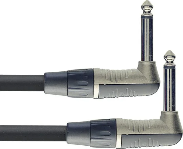 Patch cable, jack/jack (m/m), L-shaped, mono, 60 cm (2')