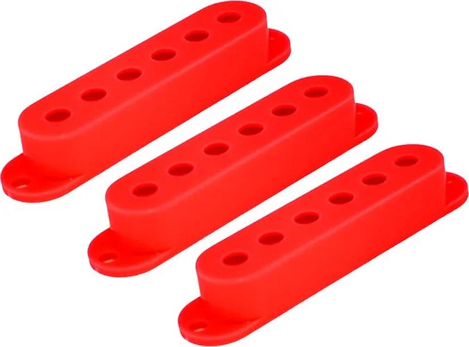 PC-0406 Set of 3 Plastic Pickup Covers for Stratocaster®<br>Red