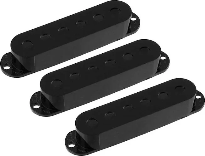 PC-0406 Set of 3 Plastic Pickup Covers for Stratocaster®<br>Black