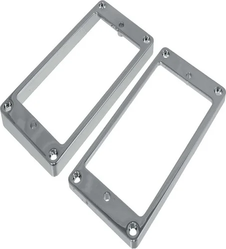 PC-0438 CURVED METAL HUMBUCKING RING SET<br>Chrome