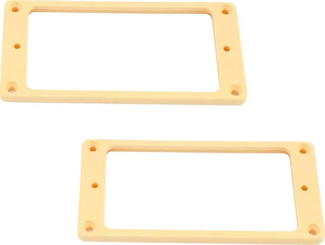 PC-0745 NON-SLANTED HUMBUCKING PICKUP RING SET<br>Single Item, Cream Plastic