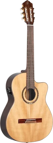Performer Series Solid Top Medium Neck Acoustic-Electric Nylon Classical Guitar w/ Bag