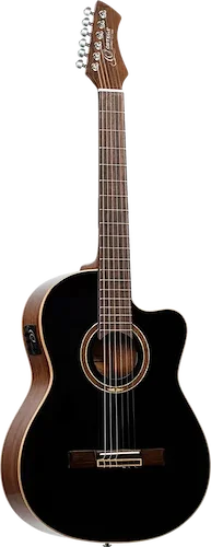 Performer Series Solid Top Slim Neck Acoustic-Electric Nylon Classical Guitar w/ Bag