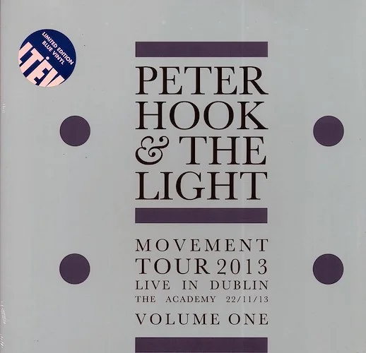 Peter Hook & The Light - Movement Tour 2013 Live In Dublin Volume 1: The Academy 22/11/13 (RSD 2017) (ltd. ed.) (blue vinyl)