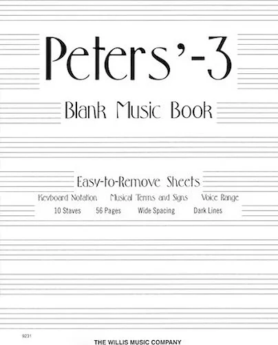 Peters' Blank Music Book (White)