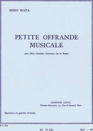 Petite Offrande Musicale (wind Quintet)