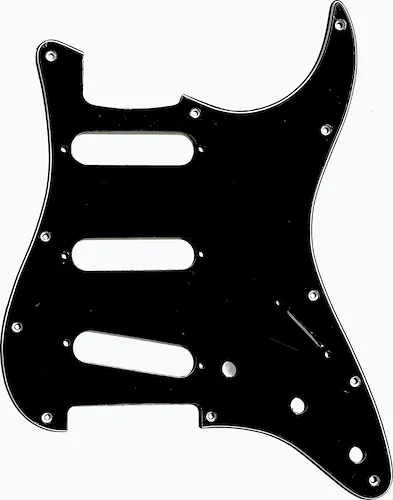 PG-0552 11-hole Pickguard for Stratocaster®<br>Black 3-ply (B/W/B) .090, Standard