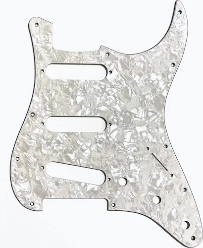 PG-0552 11-hole Pickguard for Stratocaster®<br>White 3-ply (W/B/W) .090, Standard