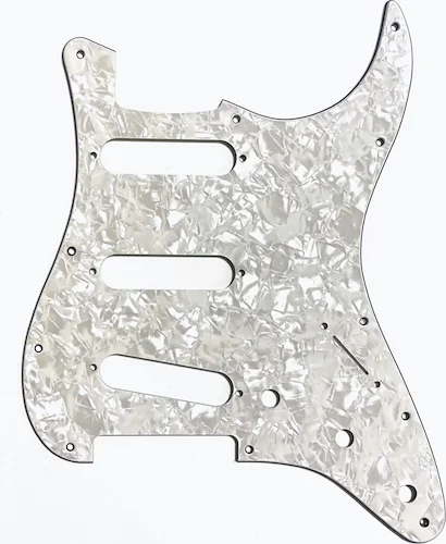 PG-0552 11-hole Pickguard for Stratocaster®<br>White Pearloid 4-ply (WP/W/B/W) .100, Standard
