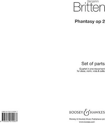 Phantasy Quartet, Op. 2 - for Oboe, Violin, Viola and Violoncello