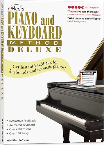 Piano Deluxe [Mac 10.5 to 10.14, 32-bit only] (Download)<br>Piano Keyboard Method Deluxe [Mac 10.5 to 10.14, 32-bit only]