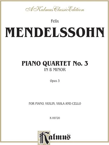 Piano Quartets No. 3 in B Minor, Opus 3