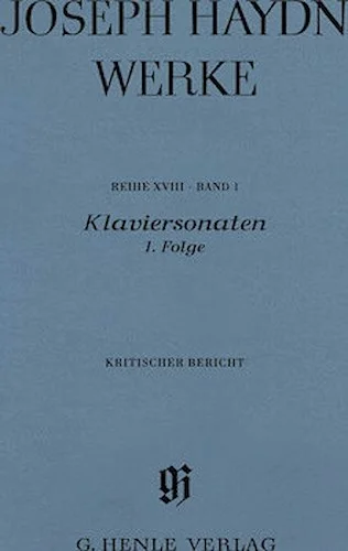 Piano Sonatas, 1st sequence - Haydn Complete Edition, Series XVIII, Vol. 1