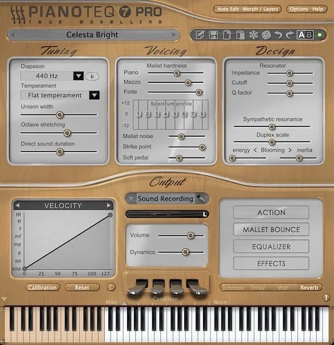Pianoteq Celeste Add-On (Download) <br>This pack includes four instruments: Celesta, Glockenspiel, Toy Piano and Kalimba.