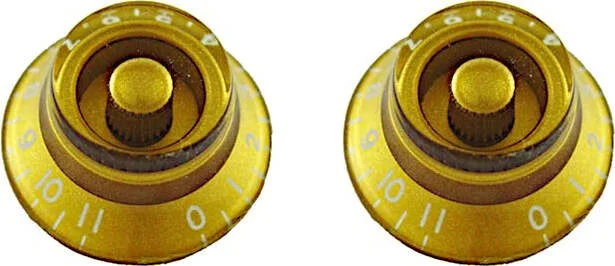 PK-0142 Set of 2 Bell Knobs that go to 11<br>Gold