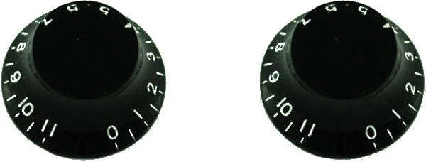 PK-0142 Set of 2 Bell Knobs that go to 11<br>Black