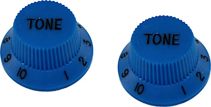 PK-0153 Set of 2 Plastic Tone Knobs for Stratocaster®<br>Blue, Pack of 2