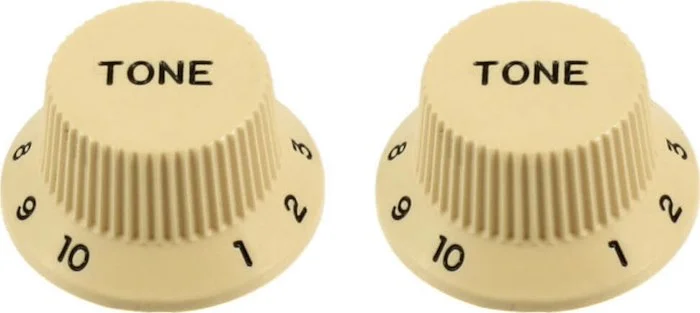 PK-0153 Set of 2 Plastic Tone Knobs for Stratocaster®<br>Cream, Pack of 2