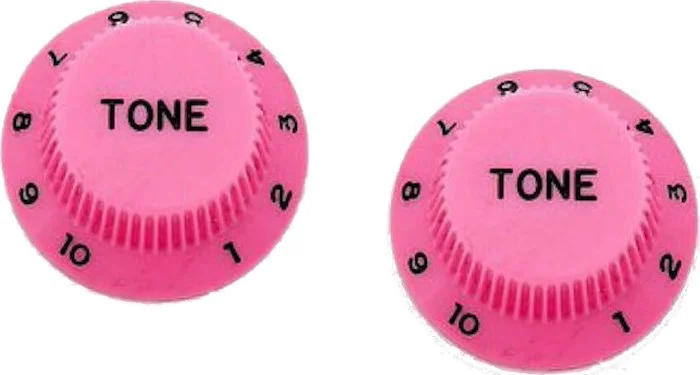 PK-0153 Set of 2 Plastic Tone Knobs for Stratocaster®<br>Hot Pink, Pack of 2