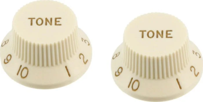 PK-0153 Set of 2 Plastic Tone Knobs for Stratocaster®<br>Parchment, Pack of 2