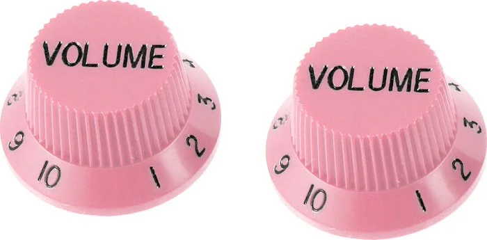 PK-0154 Set of 2 Plastic Volume Knobs for Stratocaster®<br>Pink, Pack of 2