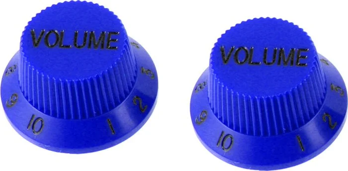 PK-0154 Set of 2 Plastic Volume Knobs for Stratocaster®<br>Blue, Pack of 2