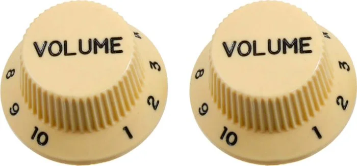 PK-0154 Set of 2 Plastic Volume Knobs for Stratocaster®<br>Cream, Pack of 2