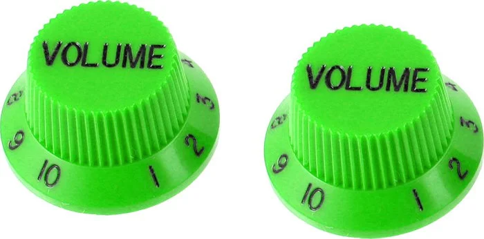 PK-0154 Set of 2 Plastic Volume Knobs for Stratocaster®<br>Green, Pack of 2