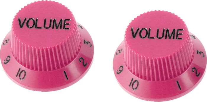 PK-0154 Set of 2 Plastic Volume Knobs for Stratocaster®<br>Hot Pink, Pack of 2