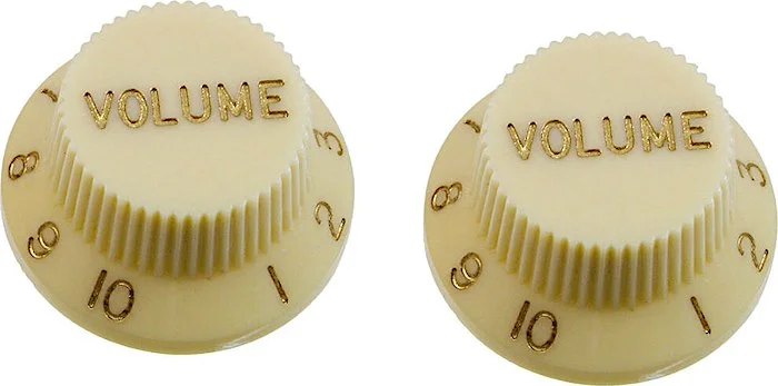 PK-0154 Set of 2 Plastic Volume Knobs for Stratocaster®<br>Vintage Cream, Pack of 2