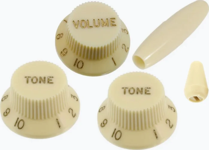 PK-0178 COMPLETE KNOB SET FOR STRATOCASTER®<br>Vintage Cream