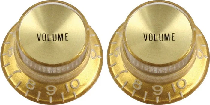 PK-0184 Set of 2 Volume Reflector Knobs<br>Gold with Gold, Pack of 2