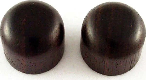 PK-0198 Set of 2 Dark Wooden Dome Knobs<br>Ebony