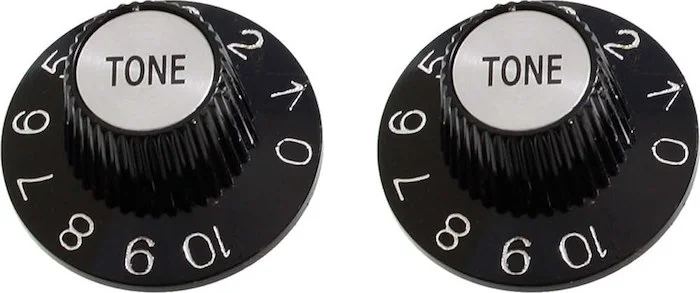 PK-3242 Set of 2 Witch Hat Tone Knobs<br>Black