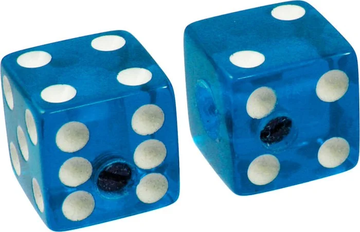 PK-3250 Set of 2 Unmatched Dice Knobs<br>Blue Transparent