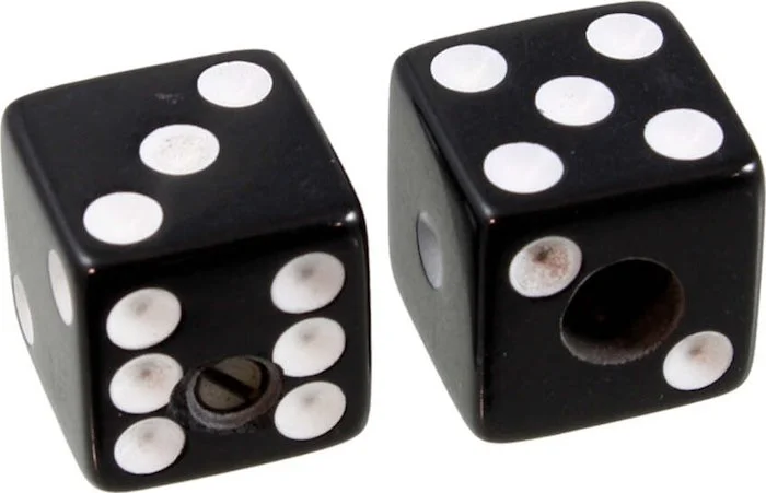 PK-3250 Set of 2 Unmatched Dice Knobs<br>Black