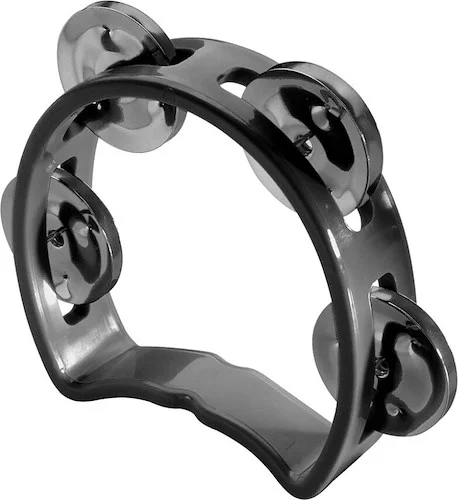 Plastic cutaway mini tambourine with 4 jingles