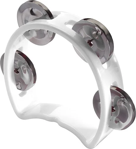 Plastic cutaway mini tambourine w/ 4 jingles