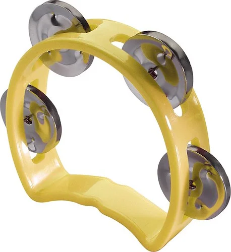 Plastic cutaway mini tambourine w/ 4 jingles