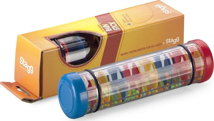 Plastic rain stick with 8 chambers