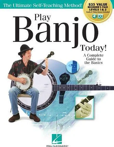 Play Banjo Today! All-in-One Beginner's Pack - Includes Book 1, Book 2, Audio & Video