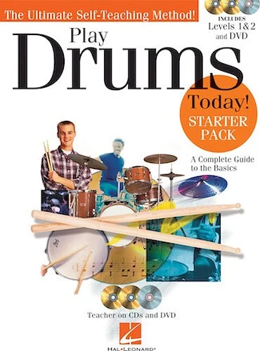 Play Drums Today! - Starter Pack - Includes Levels 1 & 2 Book/CDs and a DVD